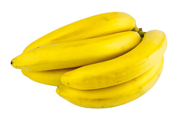fresh bananas on white background