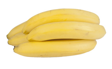 fresh bananas on white background