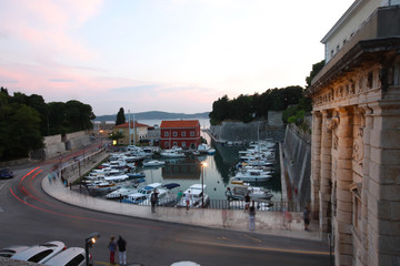 Quay Street is a bay for parking boats and yachts. Zadar, Croatia.