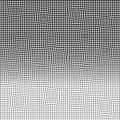 Abstract geometric black and white graphic design print halftone pattern