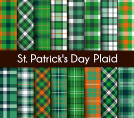 16 Seamless Green St. Patrick's Day Plaid - 140525222