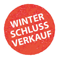 Stempel WSV / Winterschlussverkauf, rot
