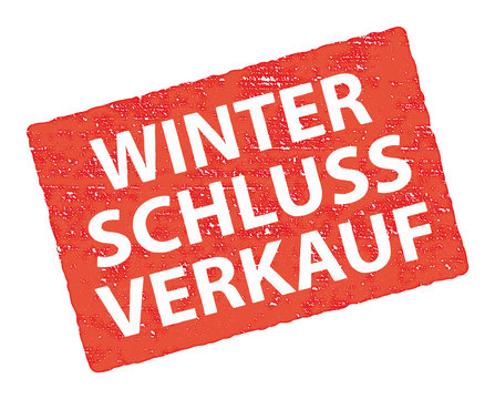 Stempel WSV / Winterschlussverkauf, rot