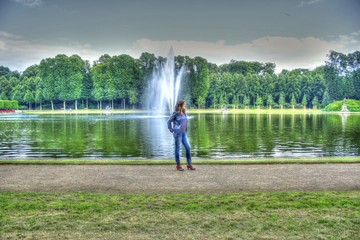 Girl on the beach in the sun