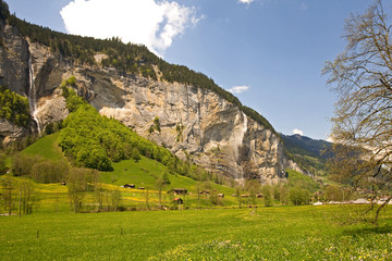 Fototapeta na wymiar Lauterbrunnen valley, just south of Interlaken, Switzerland
