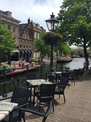 Open-air view over the canals. Eat your lunch here.