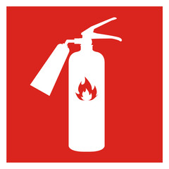 Fire extinguisher icon isolated on background. Vector illustration.