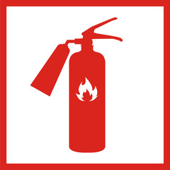 Fire extinguisher icon isolated on background. Vector illustration.