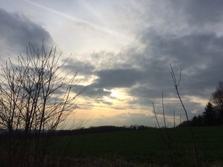 Naturlandschaft am Abend