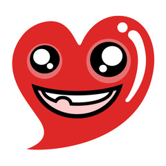 Funny heart icon