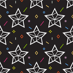 Seamless pattern with star. Geometric style