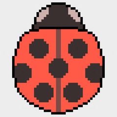pixel art ladybug