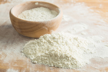 Fototapeta na wymiar The wheat flour.