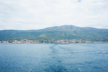 Beautiful seascape, Hvar and Split Channel. Traveling, yachting, vacation concept.