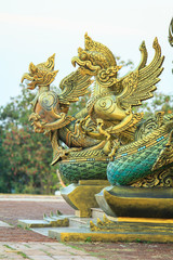 Fototapeta premium Dragon statue of public landmark Thai church in Watsirindhornwararam 