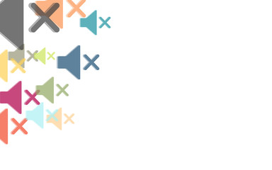 Hintergrund aus bunten Lautsprechern - Stumm