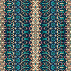 Ornate floral seamless texture, endless pattern with vintage mandala elements.