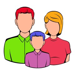 Family icon cartoon