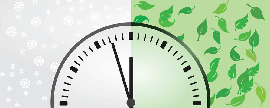 Season change winter to spring card vector