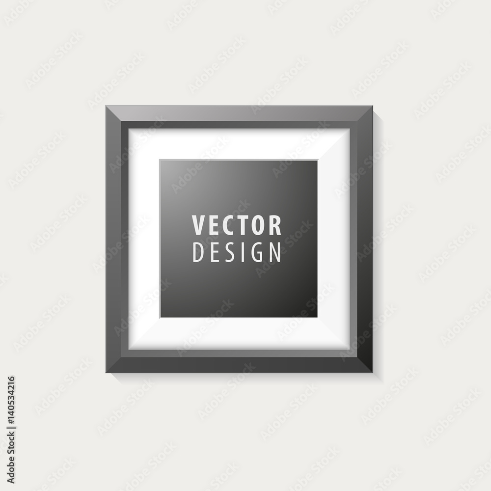 Poster realistic minimal isolated black frame for presentations . vector elements