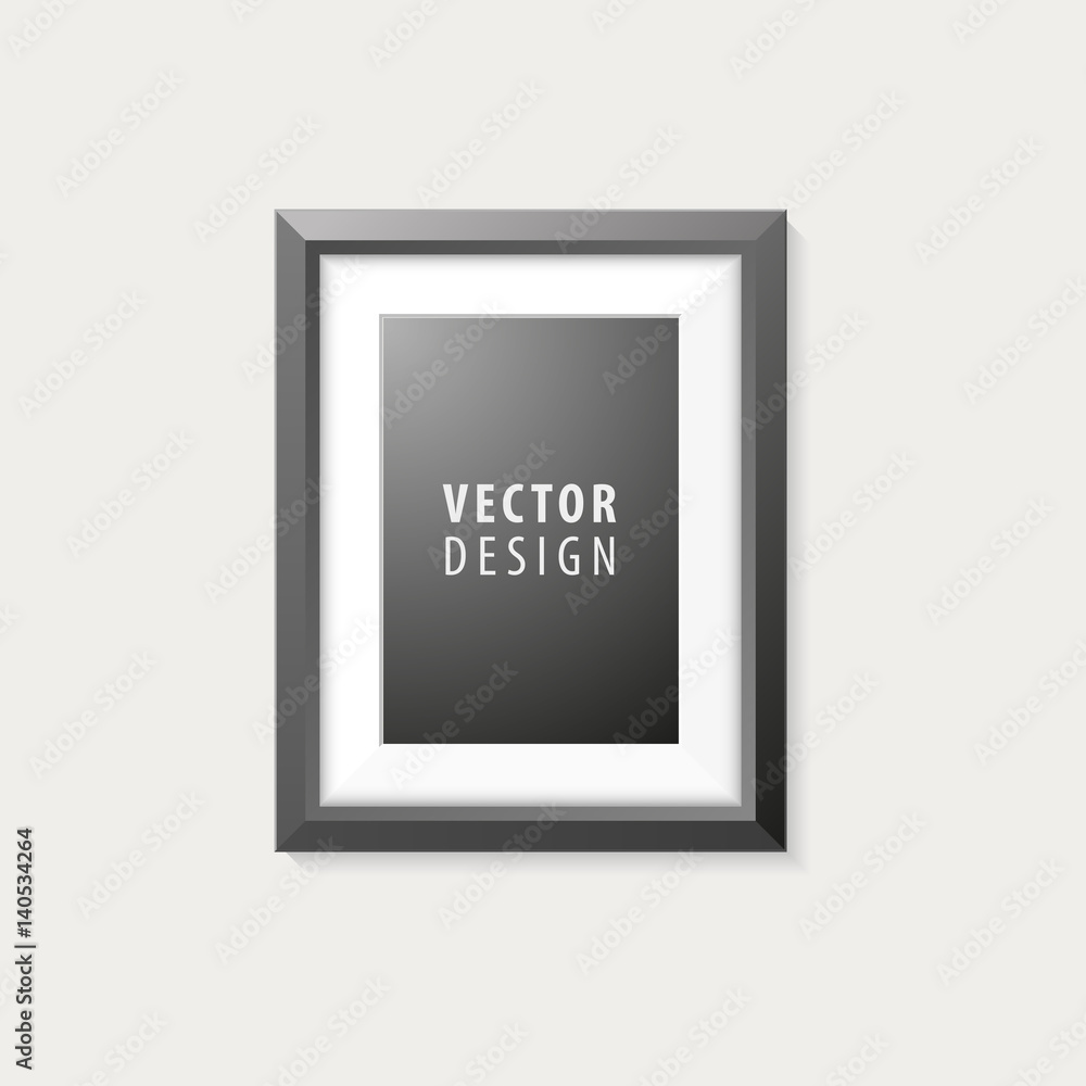 Poster realistic minimal isolated black frame for presentations . vector elements