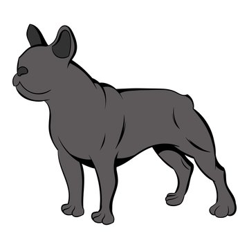 French bulldog icon cartoon