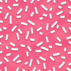 Seamless pattern with many decorative sprinkles