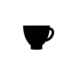 Black coffee cup icon