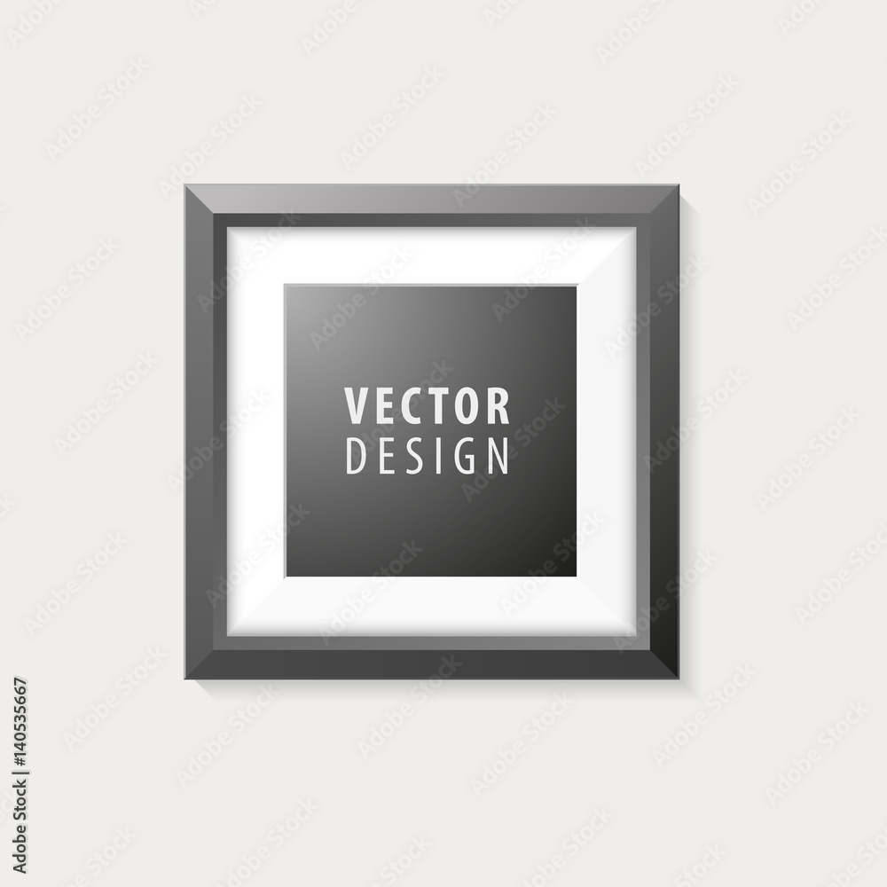Poster realistic minimal isolated black frame for presentations . vector elements