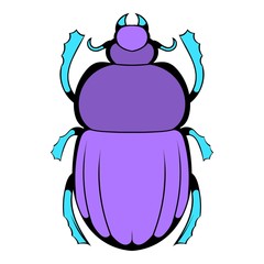 Scarab icon cartoon