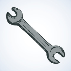 Wrench. Vector drawing
