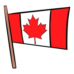 Obraz premium Flag of Canada icon cartoon