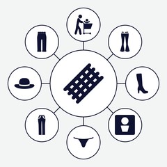 Set of 9 women filled icons