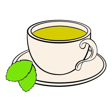 Cup Of Tea Icon Cartoon