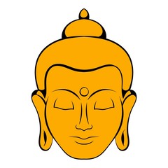 Head of Buddha icon cartoon
