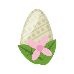 easter egg decoration and flower spring vector illustration eps 10