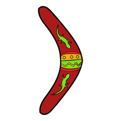Boomerang icon cartoon