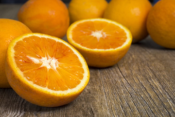 Orange sliced,