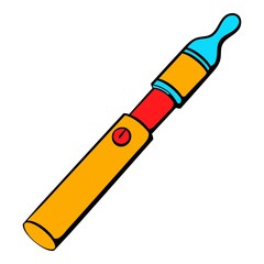 Electronic cigarette icon cartoon
