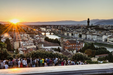 Obraz premium Sunset View from Piazza Michelangelo