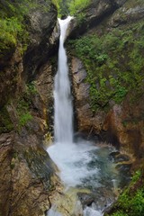Fototapeta na wymiar Waterfall of Raggaschlucht, High Tauern, Austria, 5 July 2016