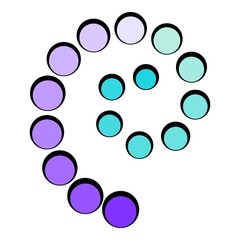 Loading process circular icon cartoon