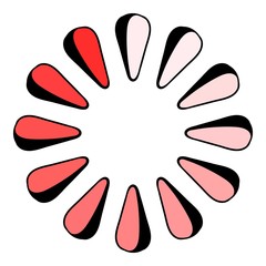 Loading process circular icon cartoon