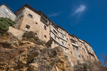 Hanging houses in Frias medieval village in Burgos province, Castile and Leon, Spain.