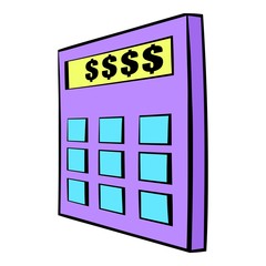 Calculator icon cartoon