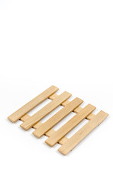 Wooden slats background isolated over white