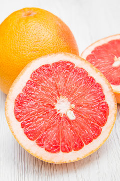 group of fresh grapefruit