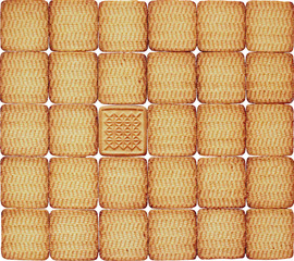 texture from identical pastry with single unique