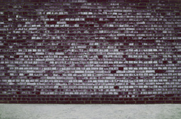 Dark street brick wall background