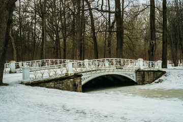 Bridge in Alexander park in Tsarskoye Selo, Pushkin, Saint Petersburg